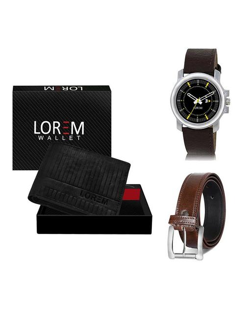 belt, wallet & watch gift combo - 19381007 - Very Small Image - 1