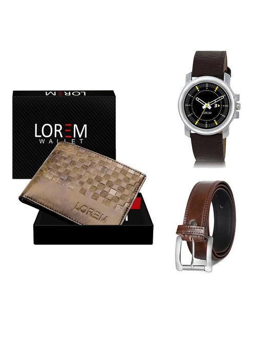 belt, wallet & watch gift combo - 19381012 - Very Small Image - 1