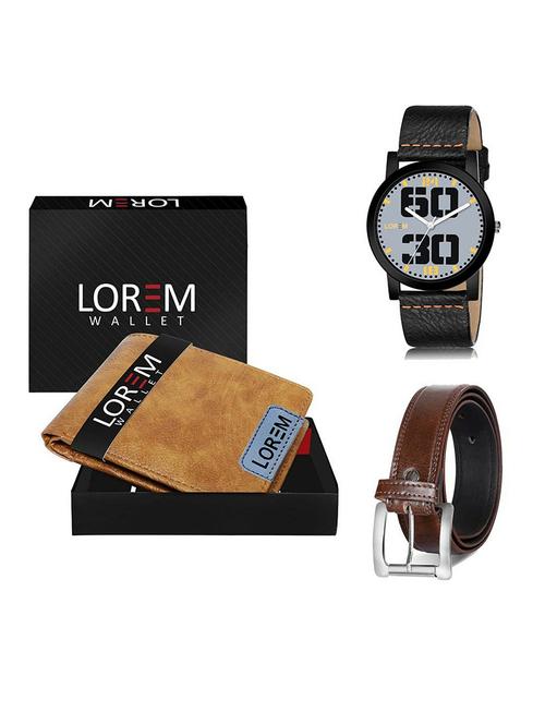belt, wallet & watch gift combo - 19381032 - Very Small Image - 1