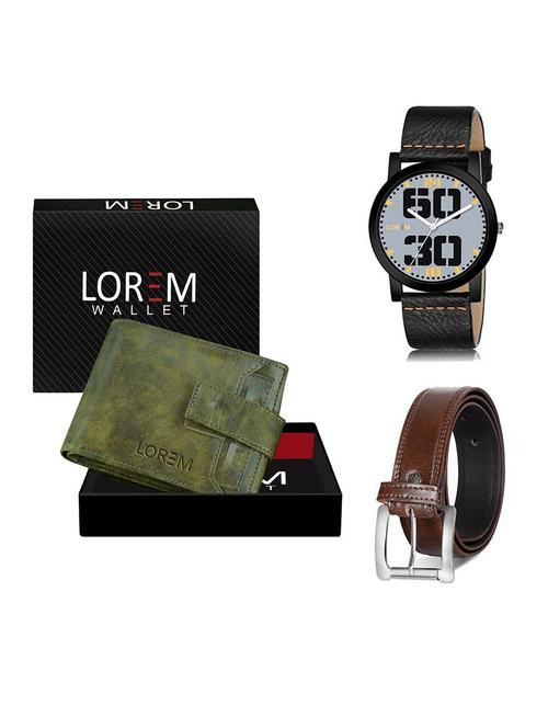 belt, wallet & watch gift combo - 19381043 - Very Small Image - 1