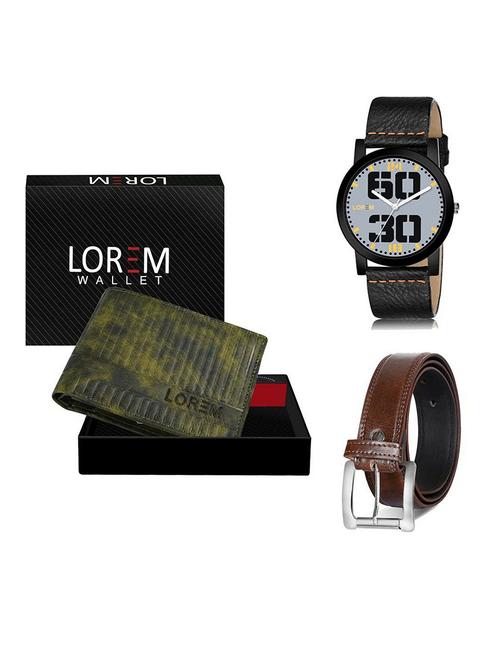 belt, wallet & watch gift combo - 19381051 - Very Small Image - 1