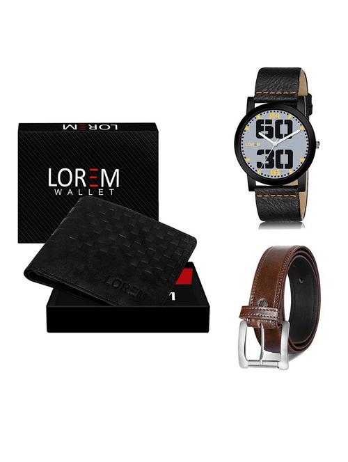 belt, wallet & watch gift combo - 19381060 - Very Small Image - 1