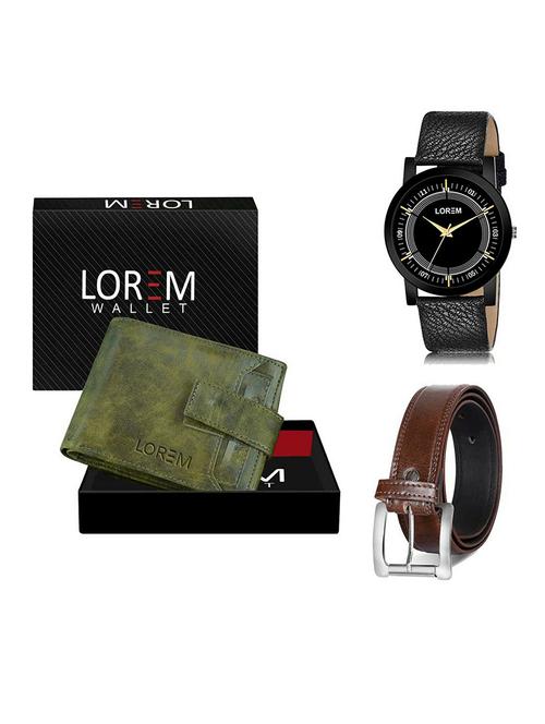 belt, wallet & watch gift combo - 19381088 - Very Small Image - 1