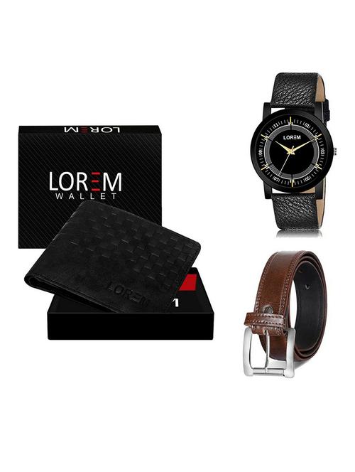 belt, wallet & watch gift combo - 19381105 - Very Small Image - 1