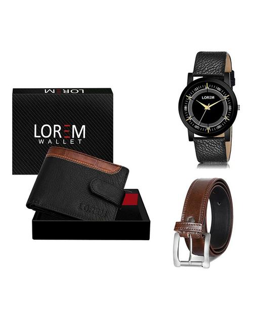 belt, wallet & watch gift combo - 19381111 - Very Small Image - 1