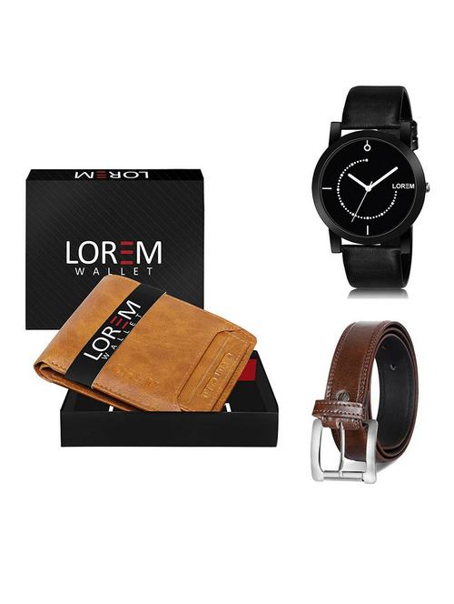 belt, wallet & watch gift combo - 19381117 - Very Small Image - 1