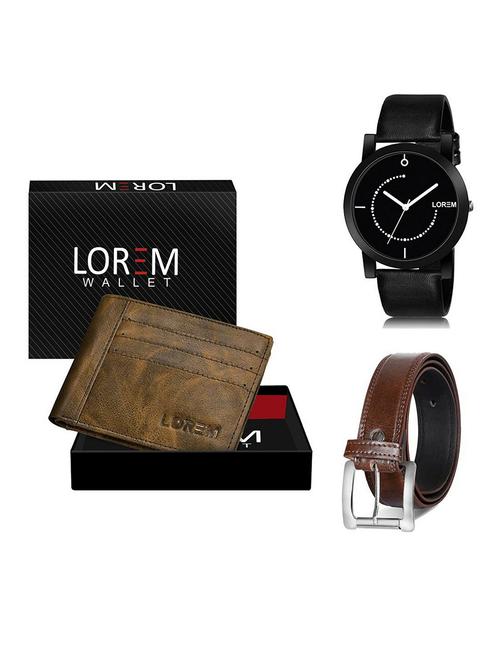 belt, wallet & watch gift combo - 19381130 - Very Small Image - 1