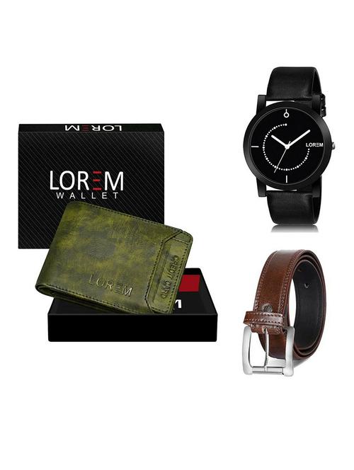 belt, wallet & watch gift combo - 19381138 - Very Small Image - 1