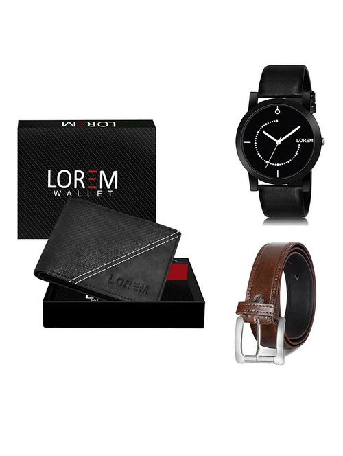 belt, wallet & watch gift combo - 19381146 - Very Small Image - 1