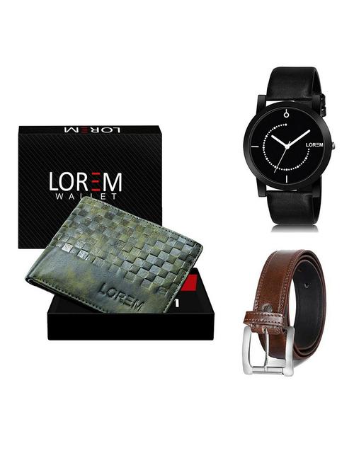 belt, wallet & watch gift combo - 19381149 - Very Small Image - 1