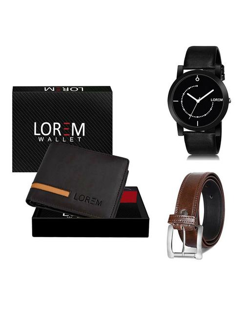 belt, wallet & watch gift combo - 19381154 - Very Small Image - 1
