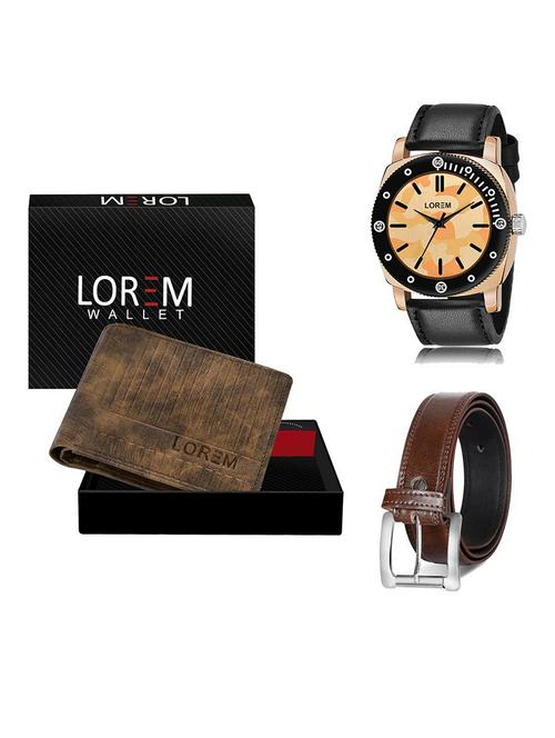belt, wallet & watch gift combo - 19381184 - Very Small Image - 1