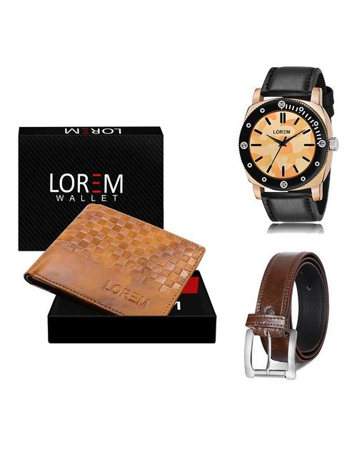 belt, wallet & watch gift combo - 19381193 - Very Small Image - 1