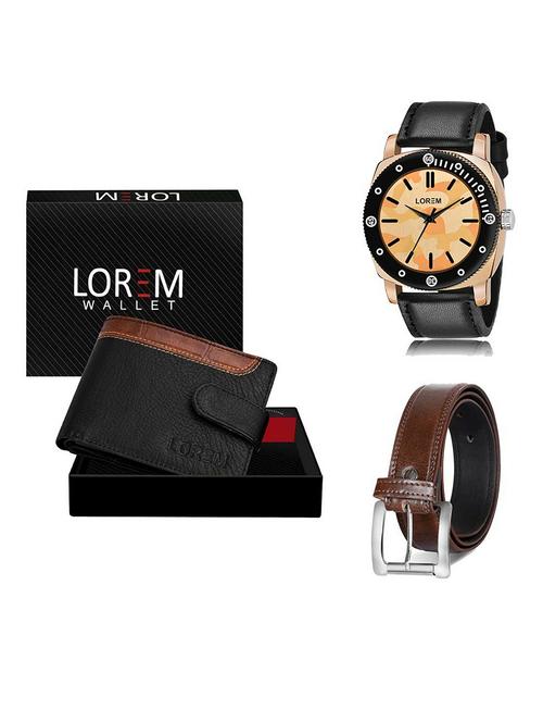 belt, wallet & watch gift combo - 19381201 - Very Small Image - 1