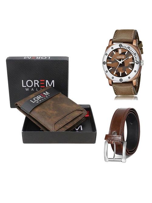 belt, wallet & watch gift combo - 19381206 - Very Small Image - 1