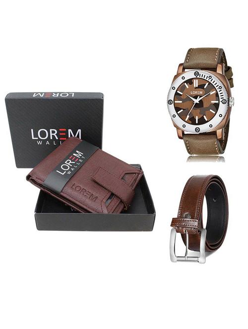 belt, wallet & watch gift combo - 19381210 - Very Small Image - 1