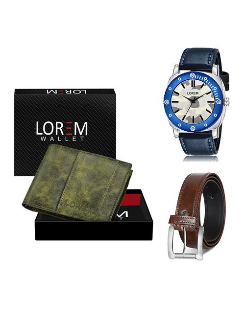 belt, wallet & watch gift combo - 19381264 - Very Small Image - 1