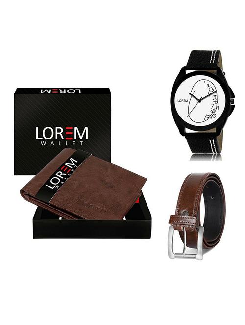 belt, wallet & watch gift combo - 19381303 - Very Small Image - 1