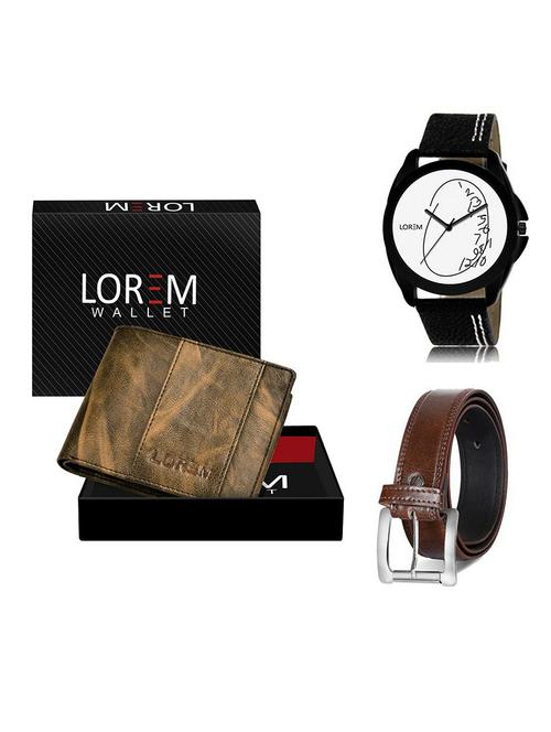 belt, wallet & watch gift combo - 19381311 - Very Small Image - 1