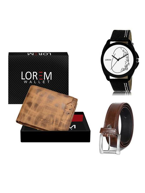 belt, wallet & watch gift combo - 19381312 - Very Small Image - 1