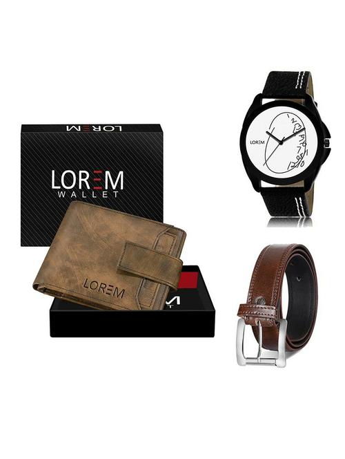 belt, wallet & watch gift combo - 19381314 - Very Small Image - 1