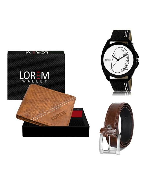 belt, wallet & watch gift combo - 19381324 - Very Small Image - 1