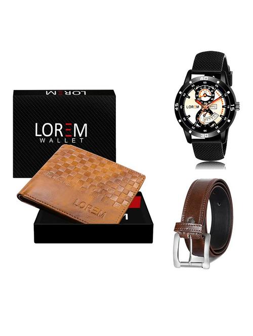 belt, wallet & watch gift combo - 19381373 - Very Small Image - 1