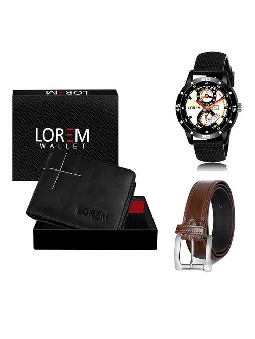 belt, wallet & watch gift combo - 19381376 - Very Small Image - 1