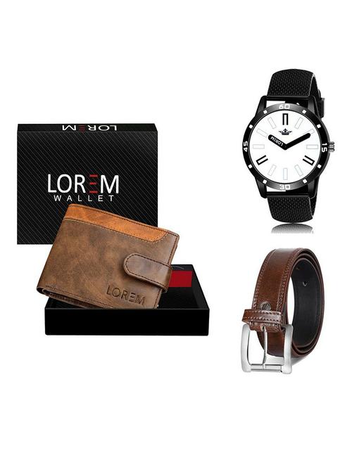 belt, wallet & watch gift combo - 19381425 - Very Small Image - 1