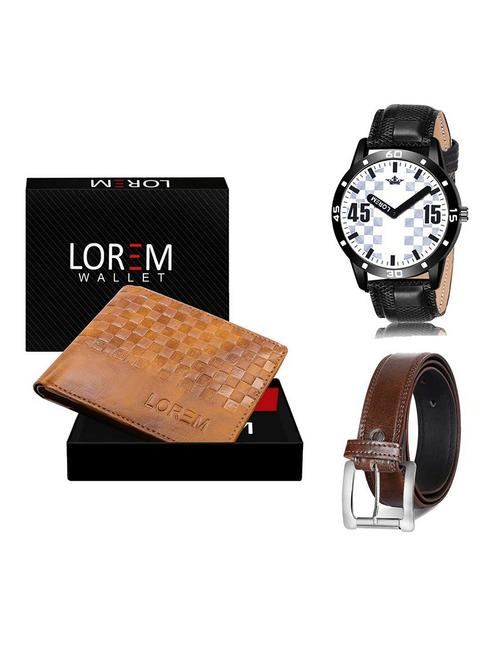 belt, wallet & watch gift combo - 19381463 - Very Small Image - 1