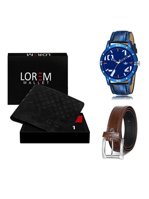 belt, wallet & watch gift combo - 19381510 - Very Small Image - 1