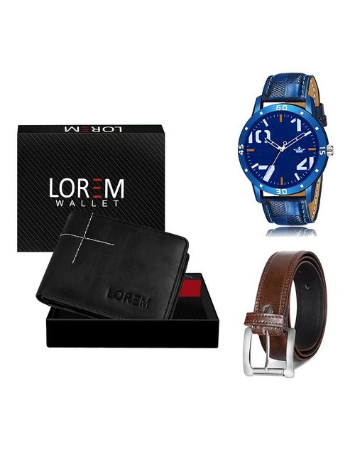 belt, wallet & watch gift combo - 19381511 - Very Small Image - 1