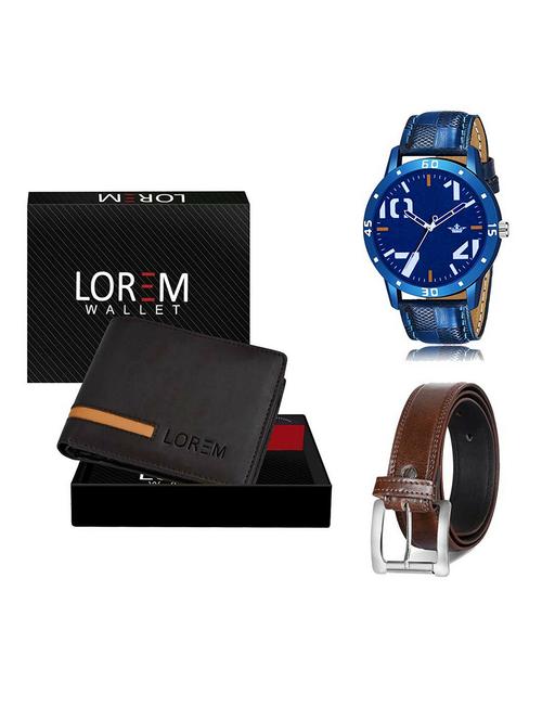 belt, wallet & watch gift combo - 19381514 - Very Small Image - 1