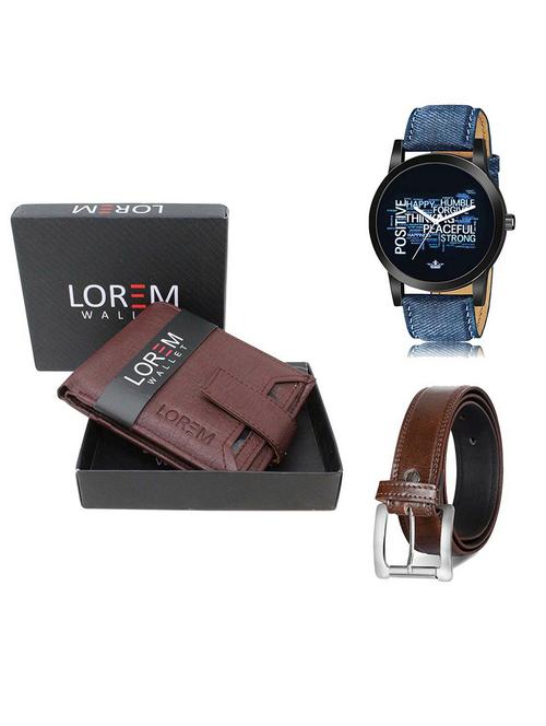 belt, wallet & watch gift combo - 19381525 - Very Small Image - 1