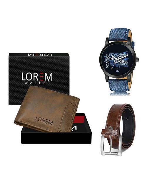 belt, wallet & watch gift combo - 19381540 - Very Small Image - 1