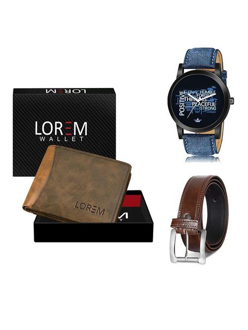 belt, wallet & watch gift combo - 19381542 - Very Small Image - 1