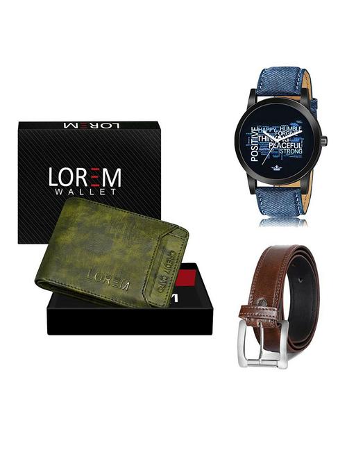 belt, wallet & watch gift combo - 19381543 - Very Small Image - 1