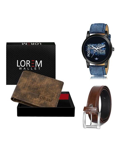 belt, wallet & watch gift combo - 19381544 - Very Small Image - 1