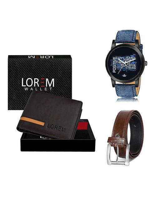 belt, wallet & watch gift combo - 19381559 - Very Small Image - 1