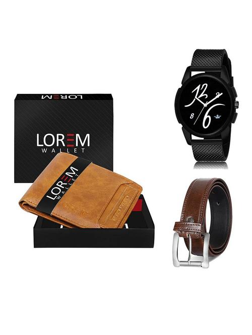 belt, wallet & watch gift combo - 19381567 - Very Small Image - 1