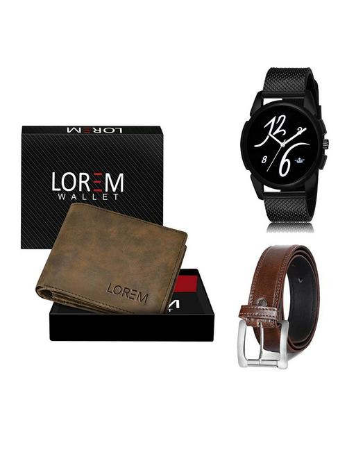 belt, wallet & watch gift combo - 19381586 - Very Small Image - 1