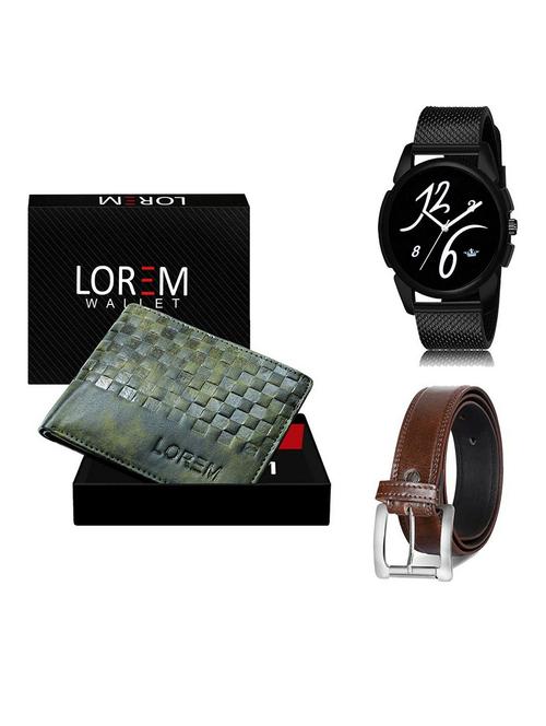 belt, wallet & watch gift combo - 19381599 - Very Small Image - 1