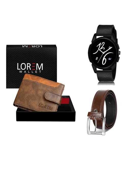 belt, wallet & watch gift combo - 19381605 - Very Small Image - 1