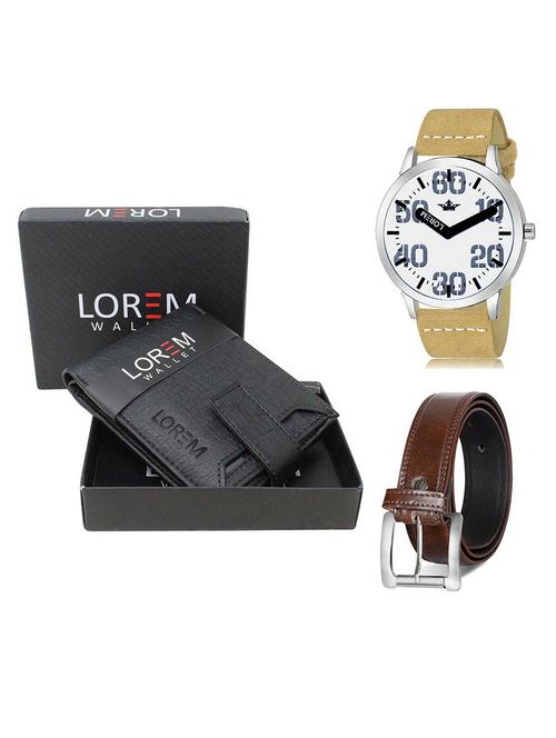 belt, wallet & watch gift combo - 19381614 - Very Small Image - 1