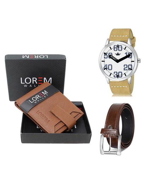 belt, wallet & watch gift combo - 19381616 - Very Small Image - 1