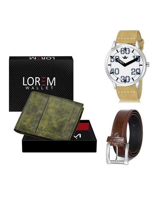 belt, wallet & watch gift combo - 19381624 - Very Small Image - 1