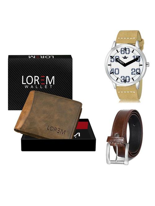 belt, wallet & watch gift combo - 19381632 - Very Small Image - 1