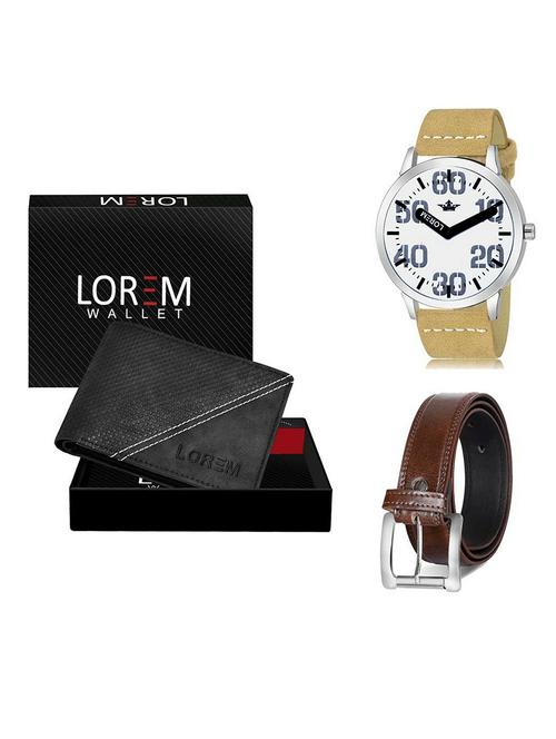 belt, wallet & watch gift combo - 19381641 - Very Small Image - 1