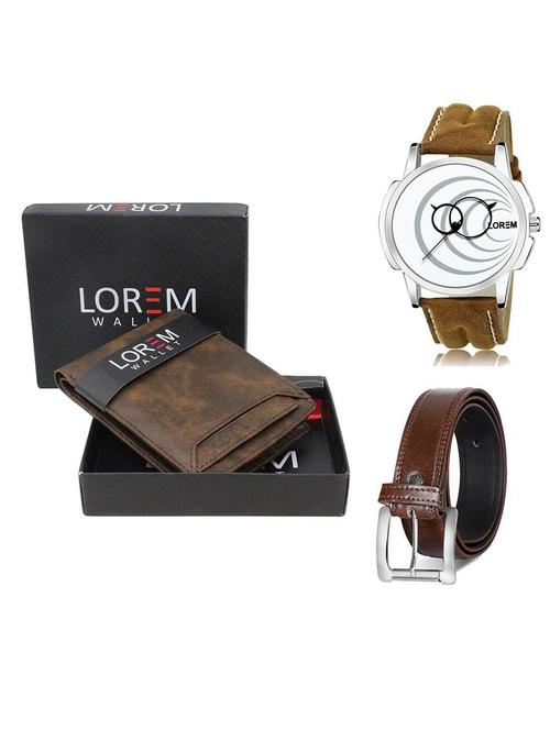 belt, wallet & watch gift combo - 19381656 - Very Small Image - 1
