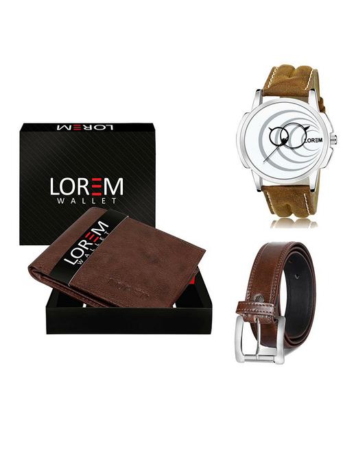 belt, wallet & watch gift combo - 19381663 - Very Small Image - 1